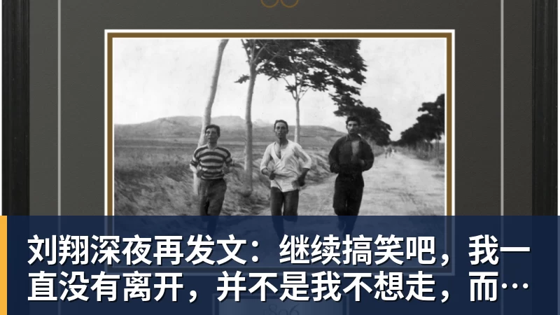 刘翔深夜再发文：继续搞笑吧，我一直没有离开，并不是我不想走，而是你没让我走